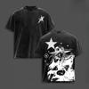 Zeppeli Gyro Print T-shirt Anime JoJo's Bizarre Adventure Clothing Men Women Cotton Tshirts Retro Washed T Shirt Harajuku Tops