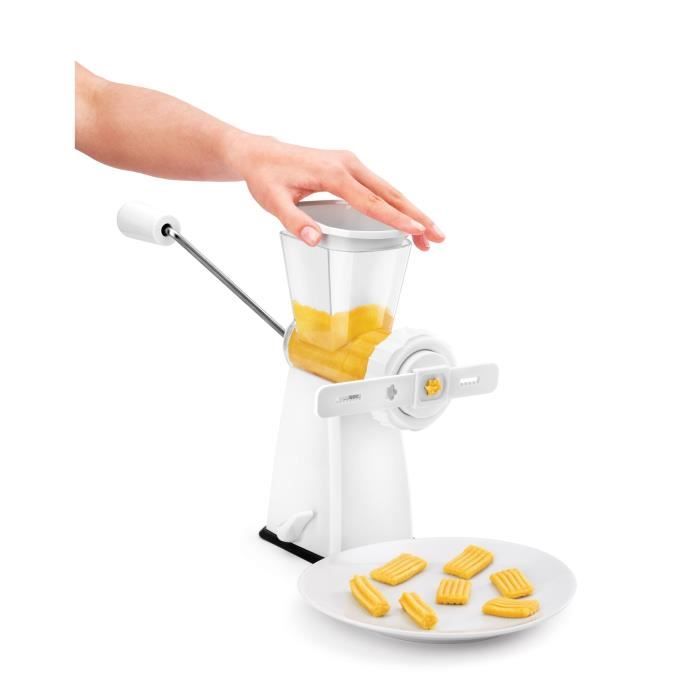 METALTEX Hachoir à viande avec 2 grilles assorties et 1 presse Tartar - Acier - 15,2 x 11,2 x 25 cm