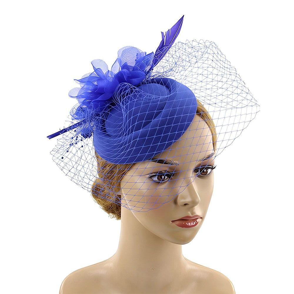 Veil Fascinator Caps Mesh Ribbons Headress Fashion Fascinator  Wedding