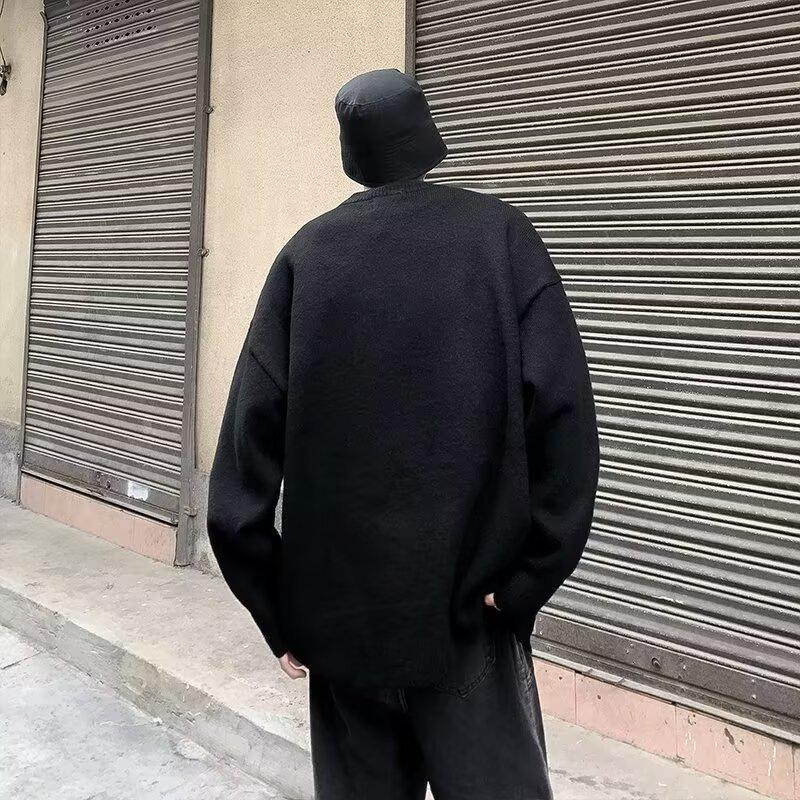 Herren Trendiger Rundhals Strickpullover - Herbst/Winter 2024 Lockere Passform