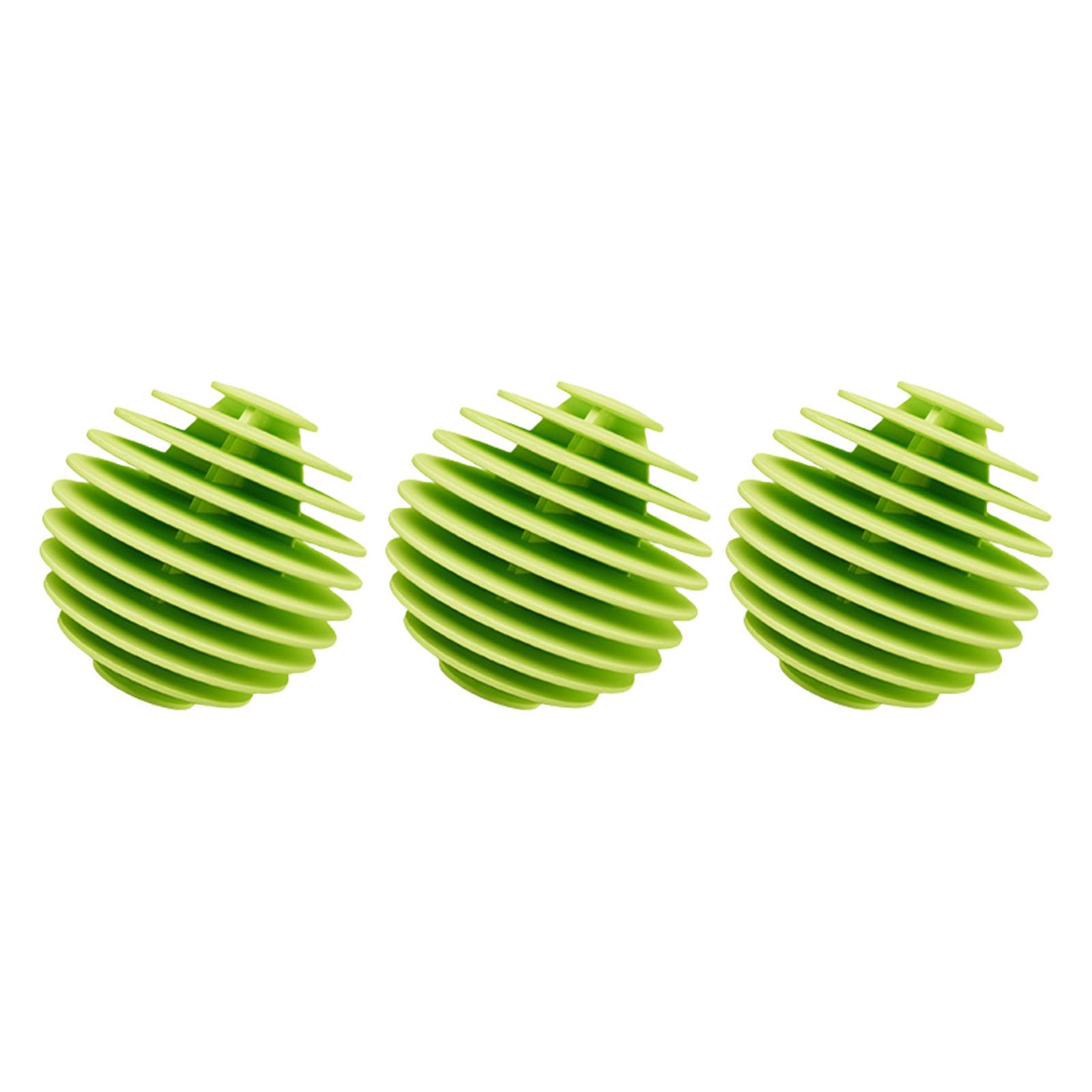 

Anti-tangle Oval Solid Cleaning Balls Magic Laundry Balls Drum Washer Balls Washing Machine Stain Removal Balls зелёный