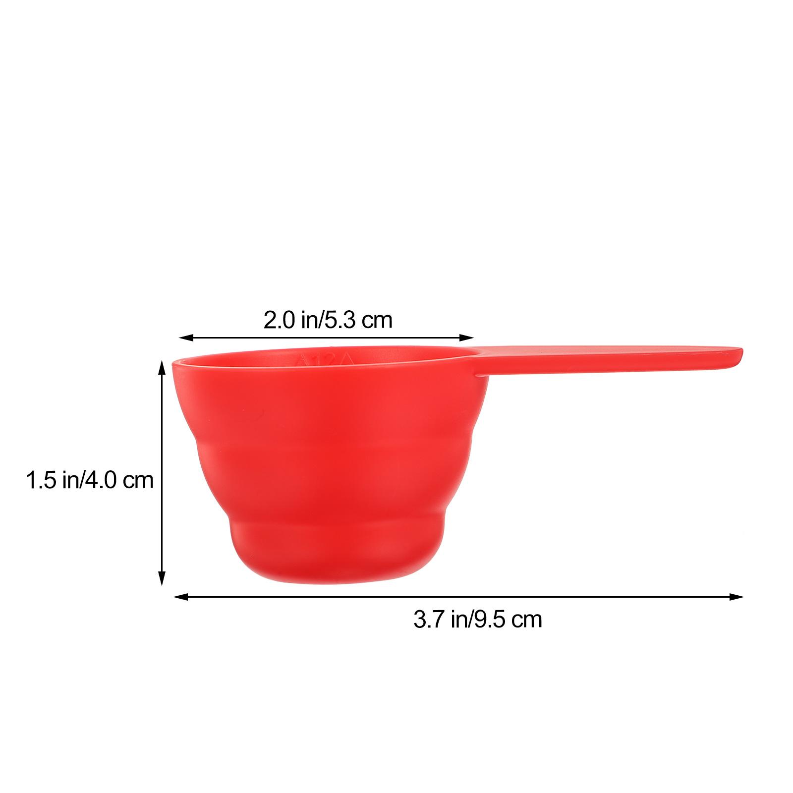 

5Pcs Coffee Measuring Spoons Short Handle Scoop for Kitchen Scale Cup Measure Tablespoon Spoon Design Espresso Scoop Tool червоний