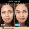 Maybelline New York Fit Me Matte Poreless Liquid Foundation 115 Ivory 30ml With SPF 22 Oil Absorbing Lightweight Long Wear Natural Finish