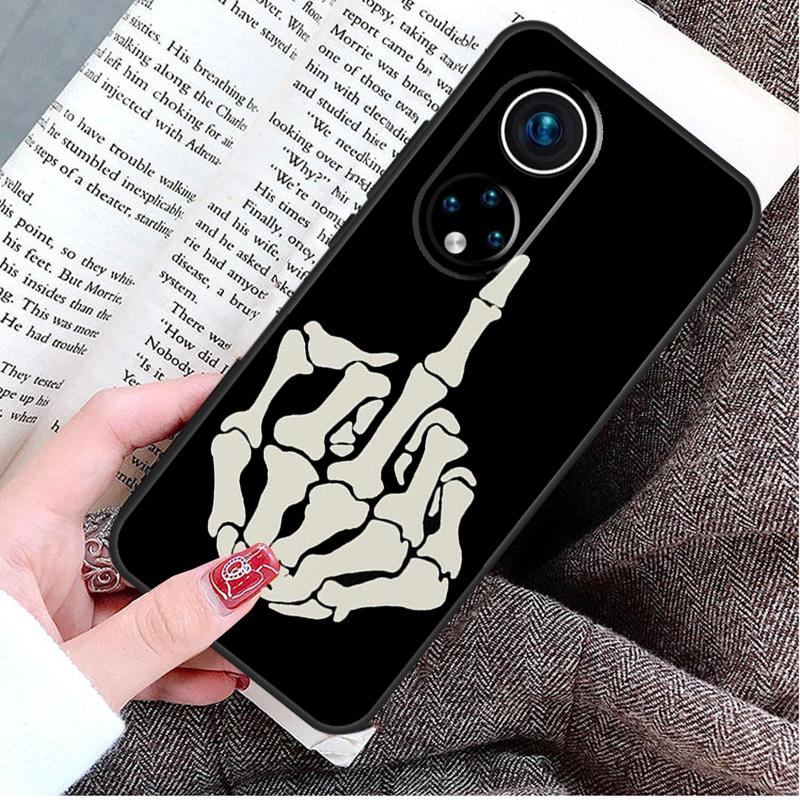 Skeleton Middle Finger Case For Honor Magic 8 7 6 Pro Honor X9d X9c X9b X9a X8b X8c Win 50 70 90 200 400 Lite Cover