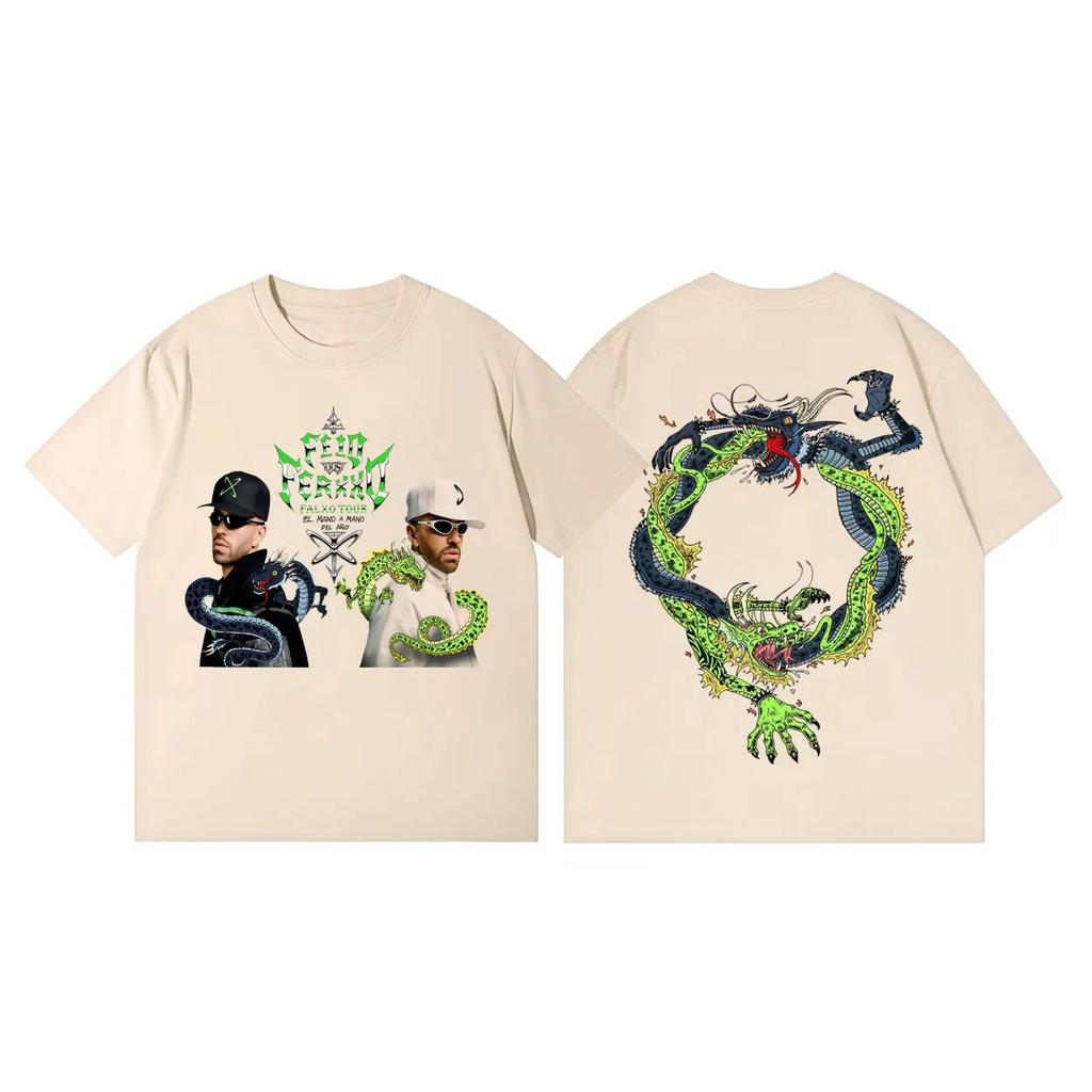 Feid Vs Ferxxo Falxo Tour 2026 Graphic T Shirts Hip Hop Vintage Short Sleeve T-shirt Men Women Fashion Y2k Oversized T-shirts