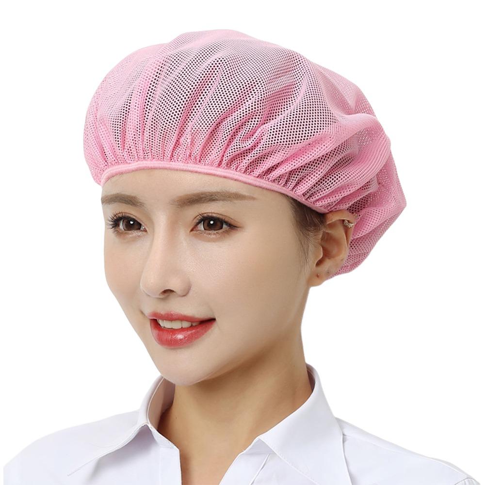 Simple Elastic Mesh Work Hat Breathable Oil-Resistant Catering Work Wear Dust-proof Hair Nets Cap Food Service