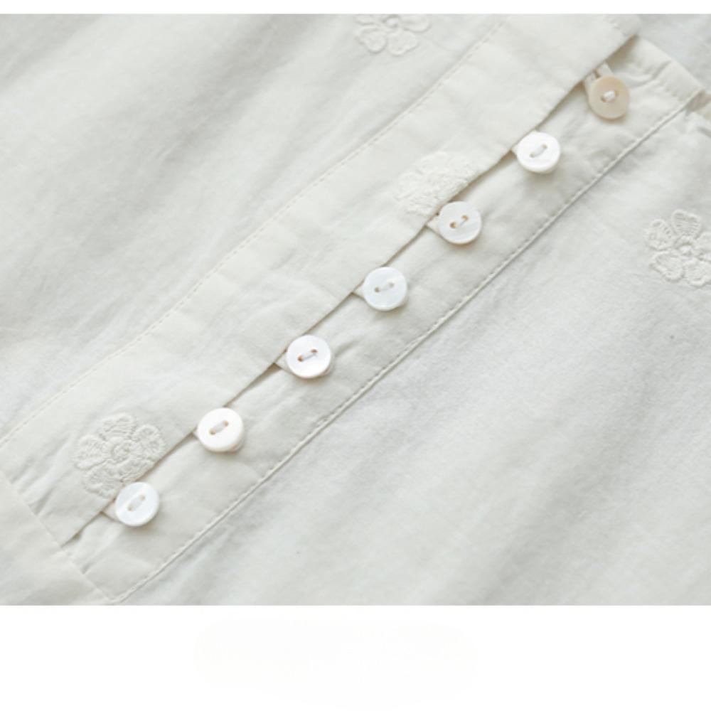 Dimanaf 2025 Women T-shirt Summer Shirt Lace White Blouse Short Sleeve Buttons Fashion Tops Tees Loose White Tees New