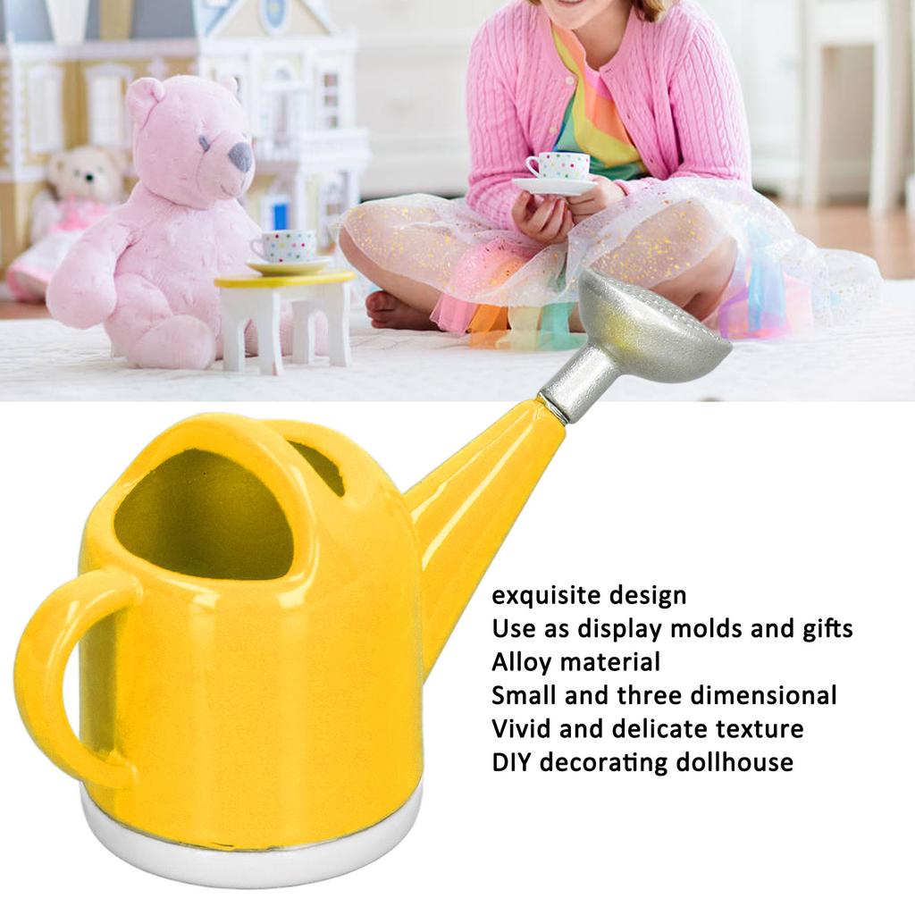 1:Масштаб 1:12 Кукольный домик Душевой горшок Модель DIY Интересный Сплав Материал Миниатюрные Игрушки для кукольного домика для поделок Подарки Желтый