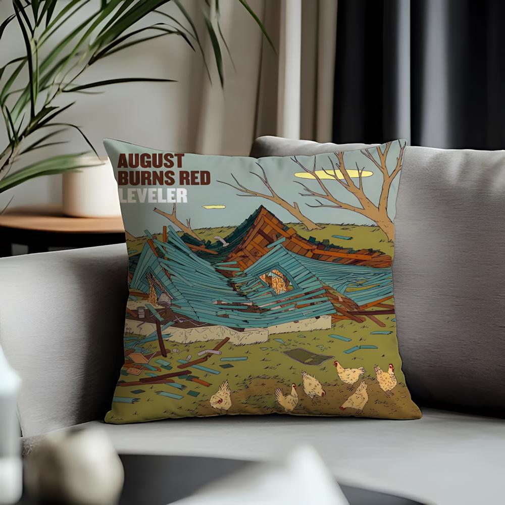 Trending AAugust Burns Reded Cushion Cover Antidustmite Pillowcase Invisible Zipper Silky Short Plush Sofa Cushion Cover