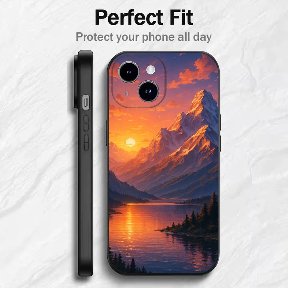 Sacred Mount Everest   Phone Case For 17 16 15 14 13 12 11 Mini XS XR X 6S 6 Pro Max Plus Black Soft Cover