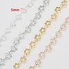 No Fade 1Meter Star Chain Gold Color Chain 5mm Hollow Out Metal Copper Chains for Necklace Jewelry Making Components DIY
