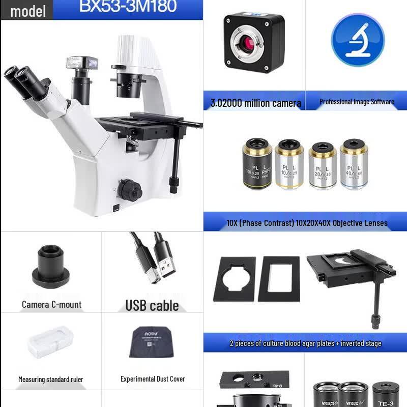 AOSVI BX53-3M180 Microscope with Integrated Camera