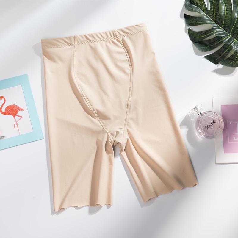 

Шорты-безопасности большого размера с высокой талией из ледяного шелка - Защита от просвечивания, Края не скручиваются, Прохладные и удобные L (80-100 jin)