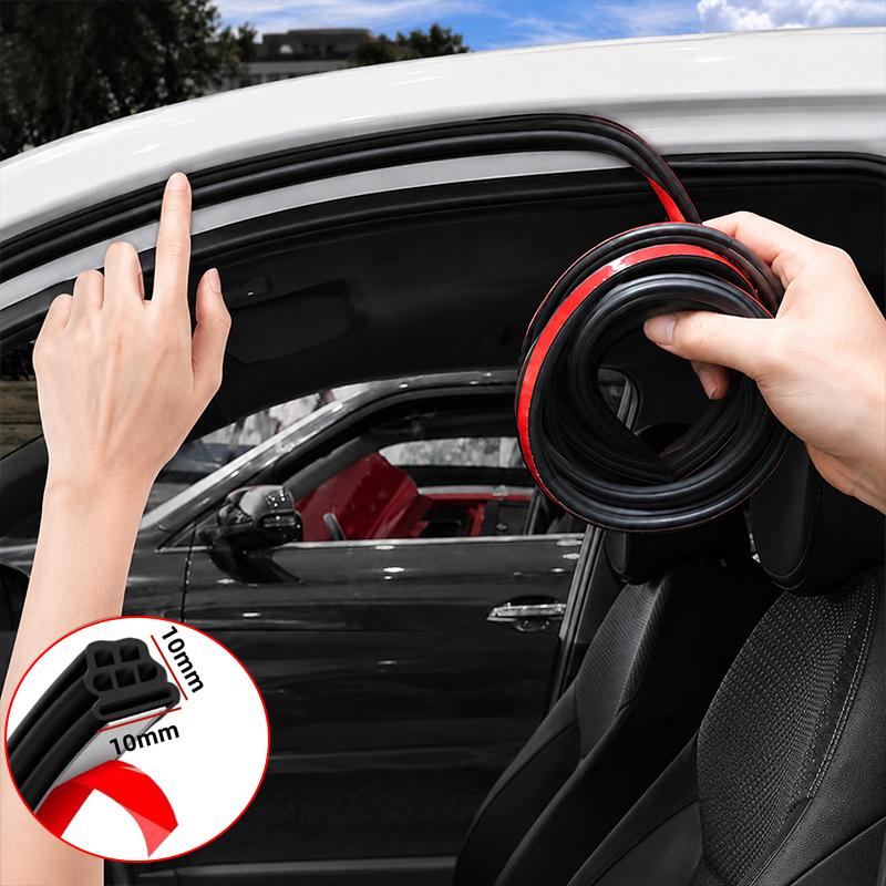 SEAMETAL Car Door Seal Strip 5/12/16m Rubber Sealant Noise Insulation Anti-Dust Soundproofing Auto Hood Trunk Sealing Strips Accessories