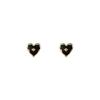 Temperament Black Heart Rhinestone Stud Earrings for Women Crystal Personality Unique Ear Wedding Jewelry