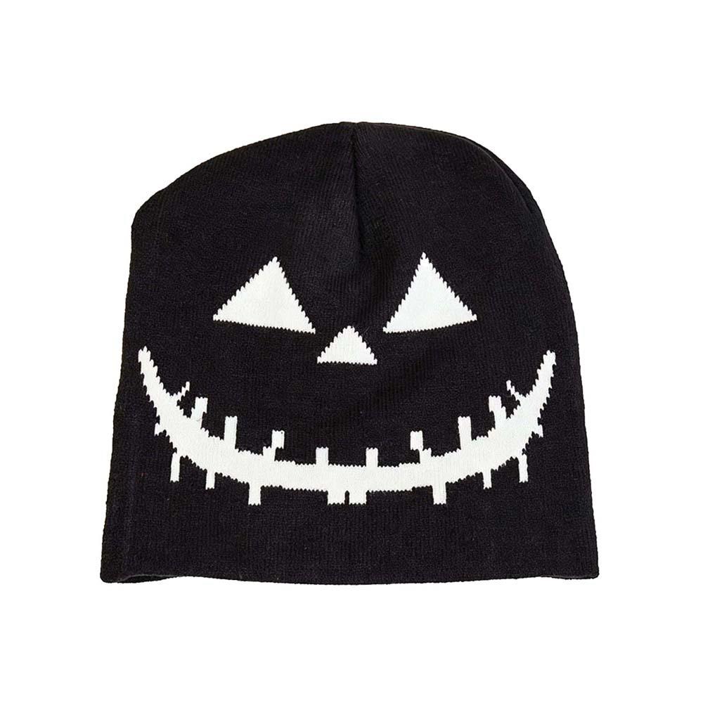 Pumpkin Orange Halloween Knitted Cap Knitted Fabric Hip Hop Skullcap Daily Commute