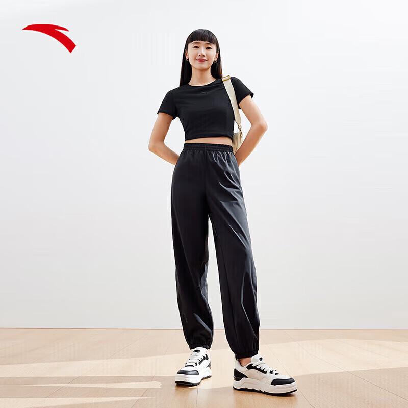 Anta Women s Quick-Dry High-Waist Cuffed Sports Pants XS