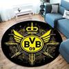 Borussia Round Area Rug,Carpet Rug for Living Room Bedroom Sofa Playroom Decor,Non-slip Floor Mat