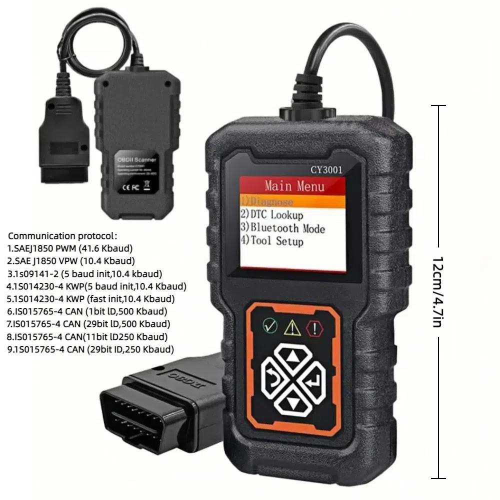 Elm327 Chip OBD2 Scanner CY3001 Professional Fault Detector  For Android/iOS