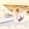 Sweet Love Heart Sparkle Peach Heart Student Earrings Girl Earrings Hundred with Girlfriends