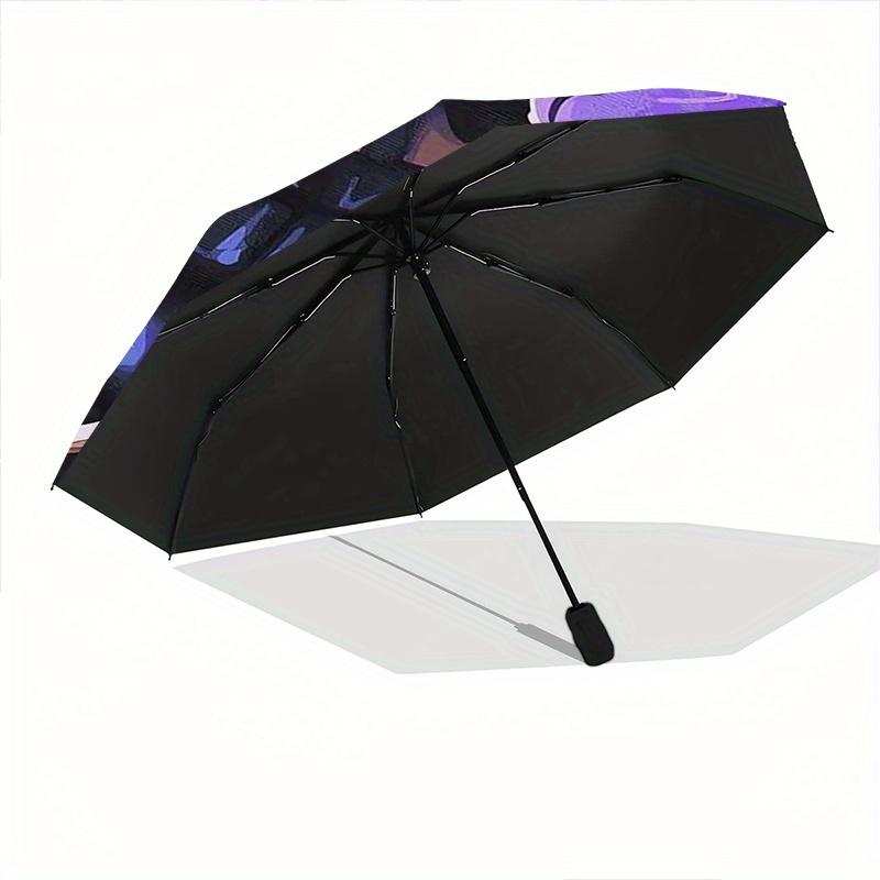 Addams Wednesday Automatic Open/CloseUmbrella-CuteUmbrella with Cute Design, Portable 3-Fold Compact Umbrella for Men & Women, Valentine's Day Mother'