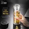 HEENOOR Double-Wall Glass Tea & Travel Mug