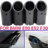 2 Peças 70mm Capa Ponteira Silencioso Escapamento Carro Para BMW F30 2013-2018 E92 E90 Série 3 GT 325i 328i Acessórios Aço Inoxidável