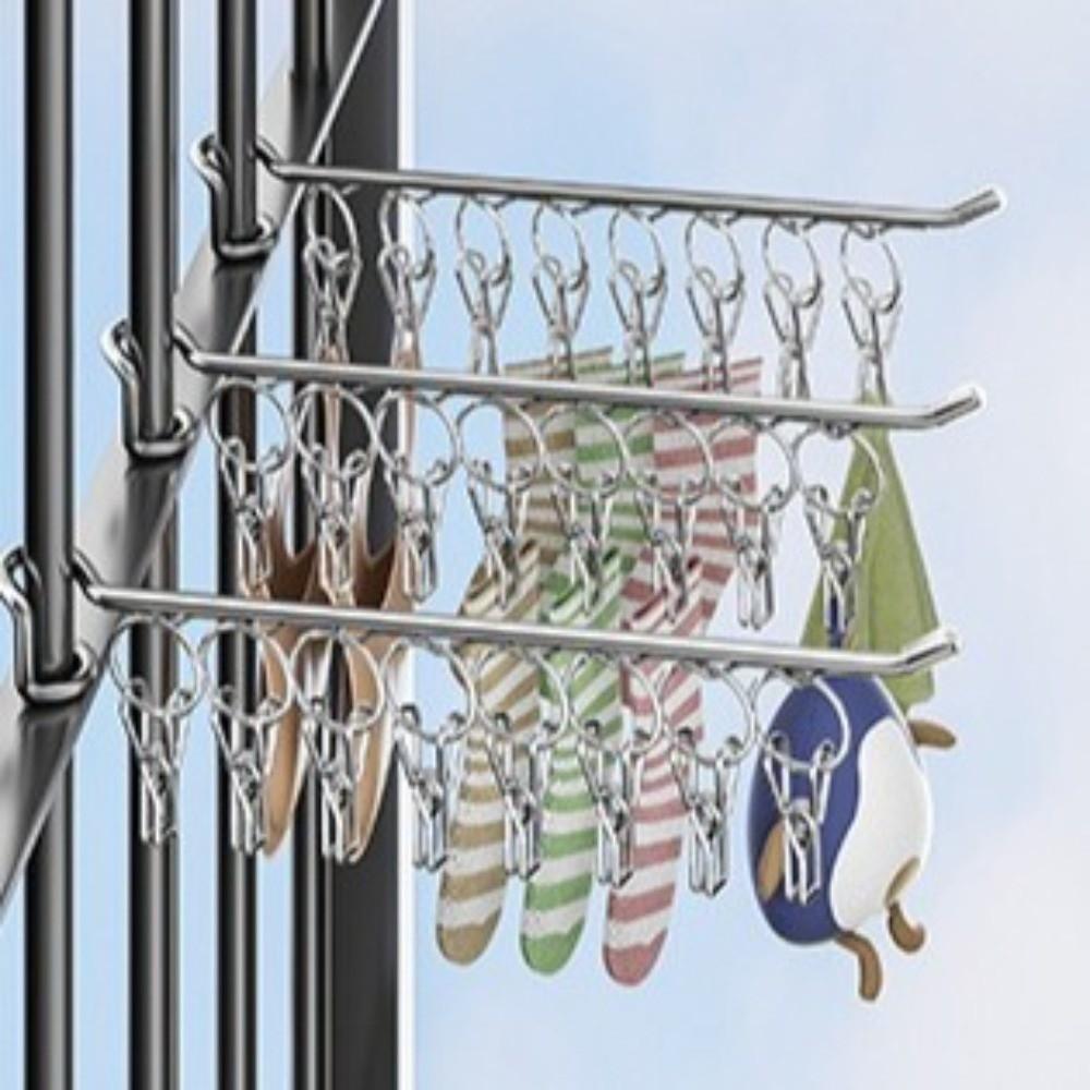 Stainless Steel Socks Drying Rack 8/10 Clips Drying Clips Durable Laundry Hanger  Closet Organizer