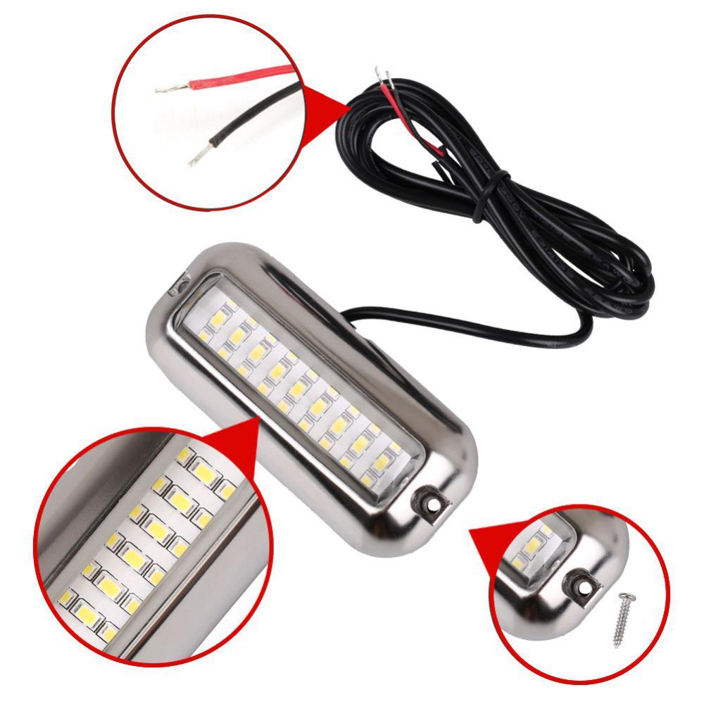 Waterproof 27LED & 42LED Stainless Steel Yacht & Diving Underwater Lights, 10-30V High Brightness Boat Lights