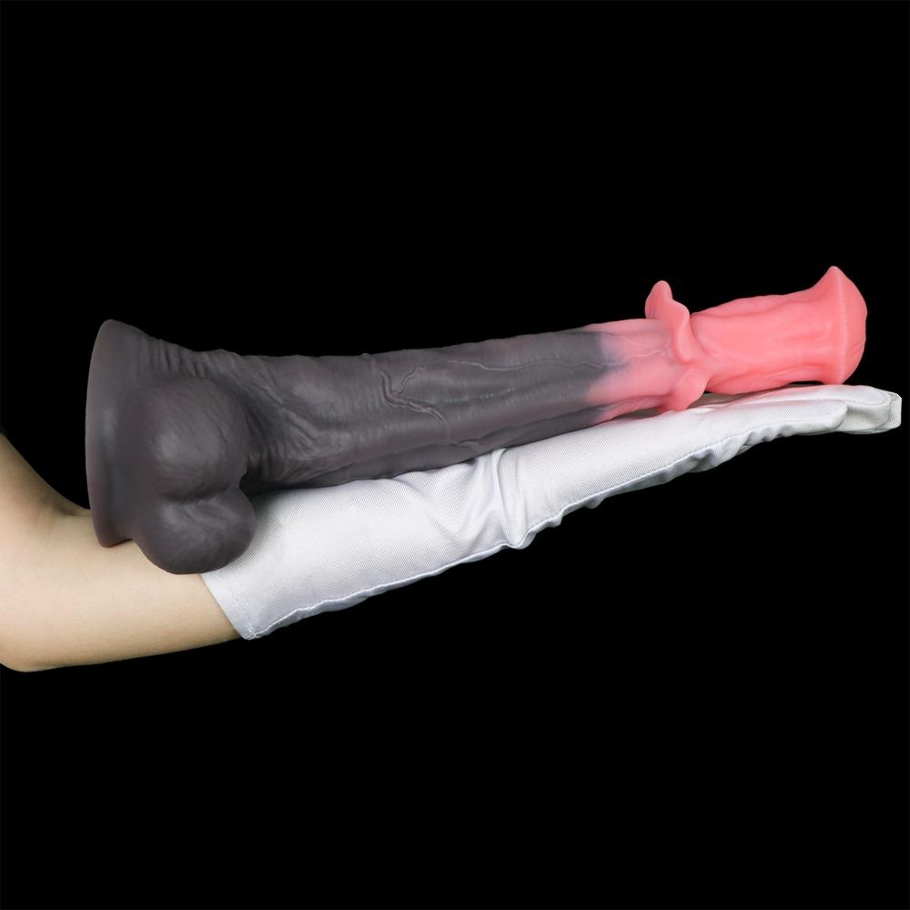 Soft Silicone Horse Cock Fantasy Dildo with Suction Cup Adult Pleasure Toy