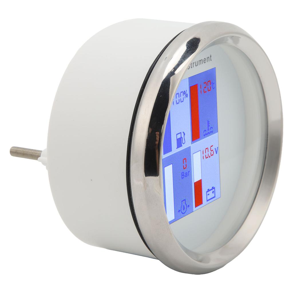 85mm Digital Water Temp Gauge LED Backlight High Precision IP67 Waterproof Multi Function Gauge For Yachts Ships