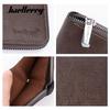 Baellerry European and American Style Men's Billfold Short RFID Wallet Fashion Zipper Coin Purse Pu Leather Card Holder
