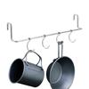Table Side Storage Hanger Stainless Steel Outdoor Table Extender with S Hooks Household Camping Storage Gear for Mugs Umbrellas