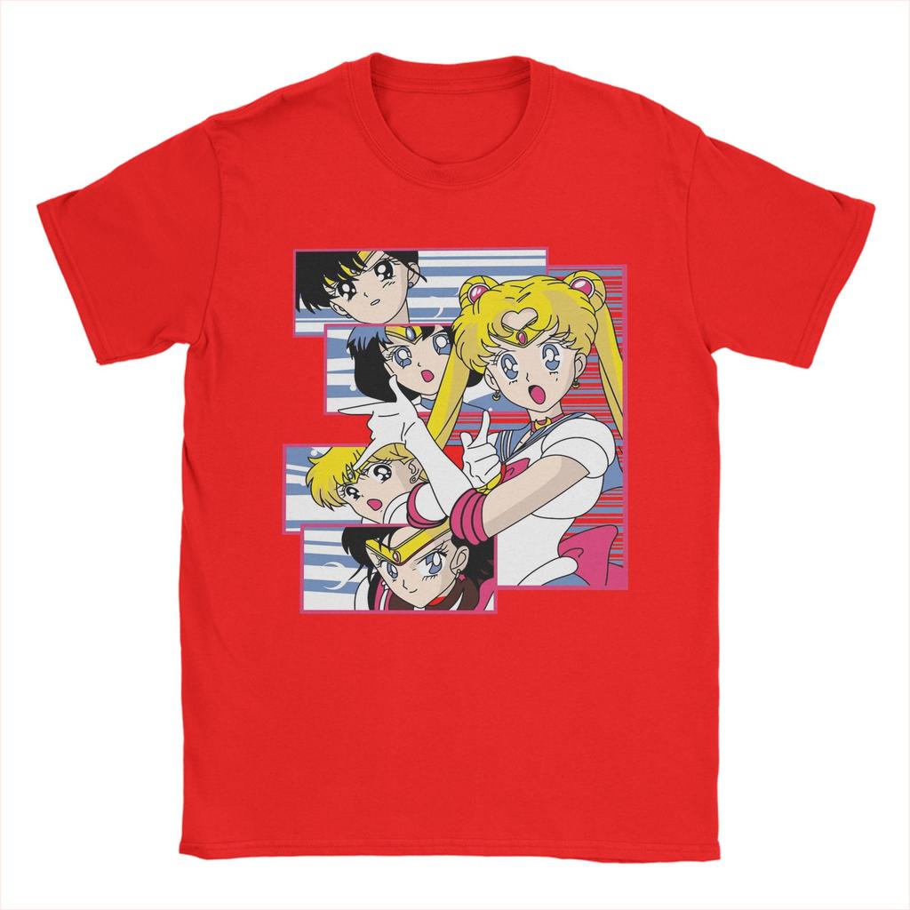 Mens Sailors Moons T Shirt 100 Cotton Tops Funny Short Sleeve Round Collar Tees Summer TShirt