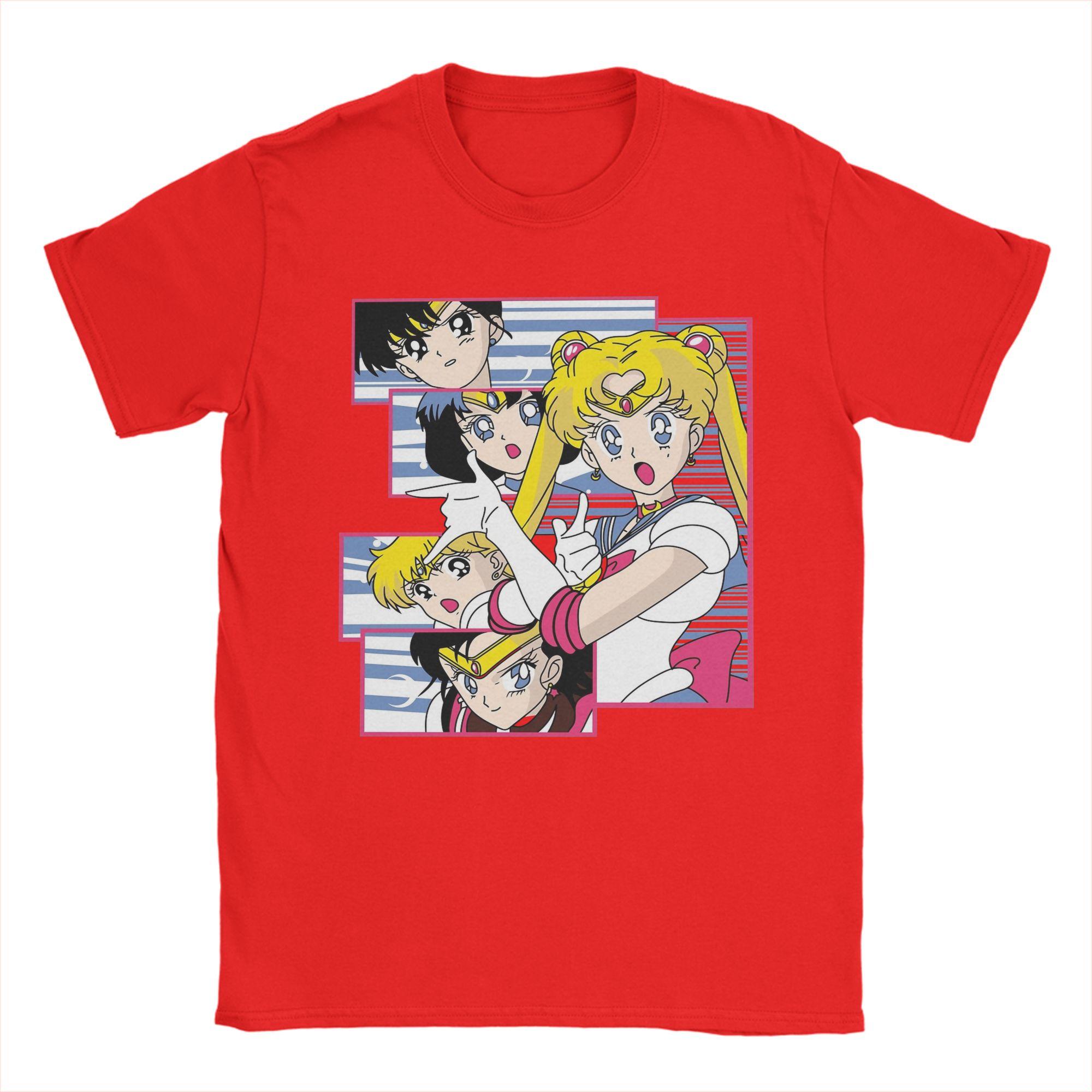 

Mens Sailors Moons T Shirt 100 Cotton Tops Funny Short Sleeve Round Collar Tees Summer TShirt S