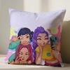 Demon Hunters Kpop Pillowcase Anime 45X45cm Sofa Cushion Cover Cute Decor For Kpop Fans Living Space