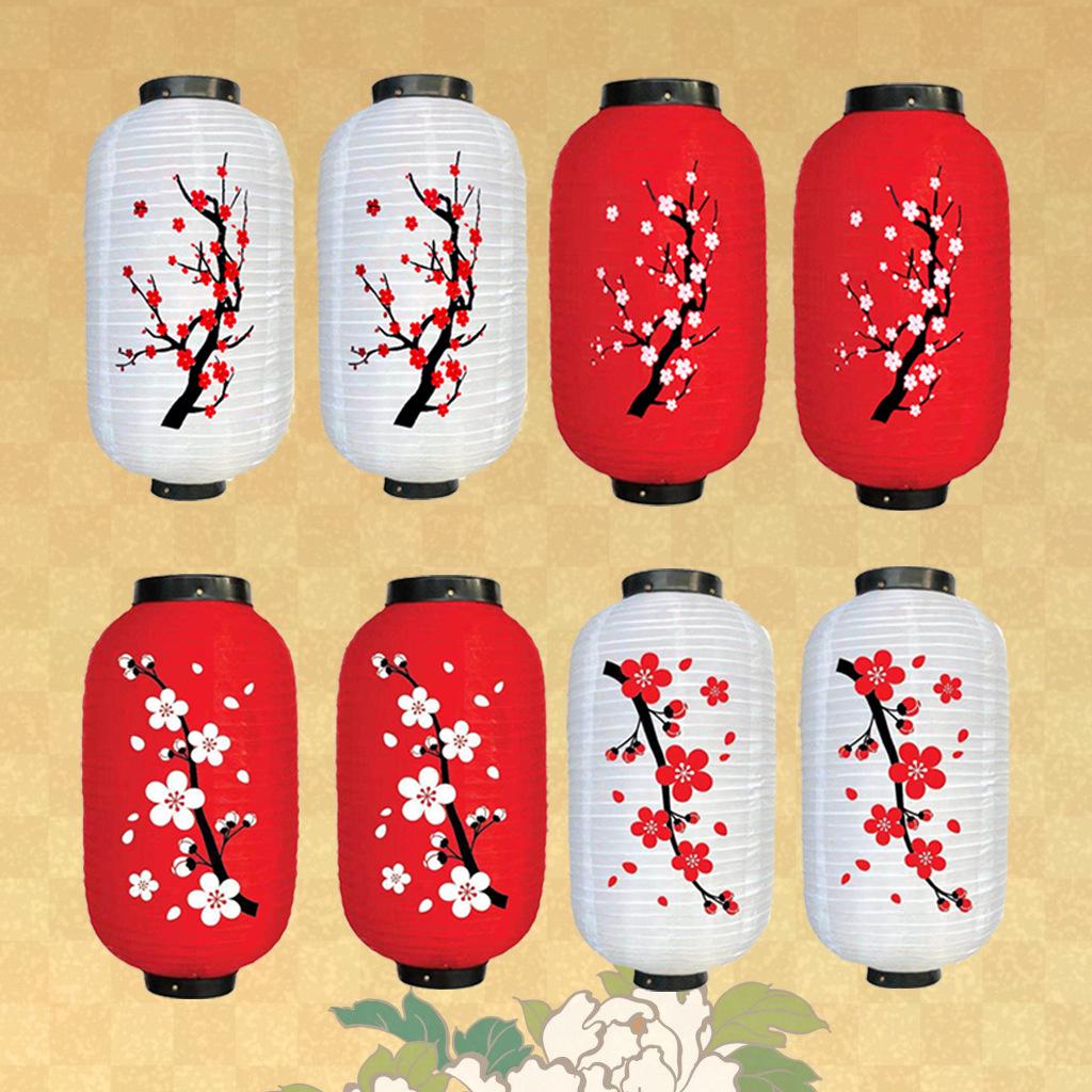 

Silk Cloth Hanging Lantern with Plum Blossom Design for Mid-Autumn Festival Decor 8 inch [20cm*35cm]