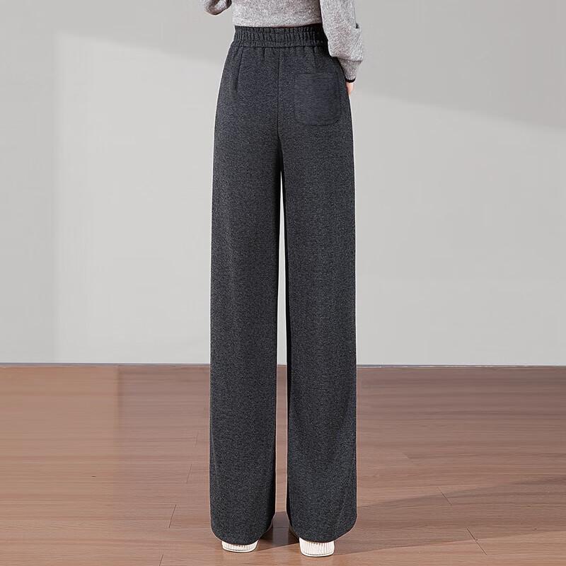 Women's 2025 Autumn High-Waist Slit Straight-Leg Pants