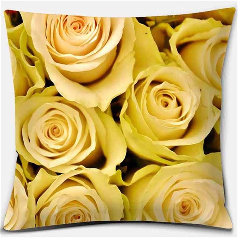 Bright Yellow Simple Geometric Series Pillow Gift Home Office Decoration  Bedroom Sofa Car Cushion Cover