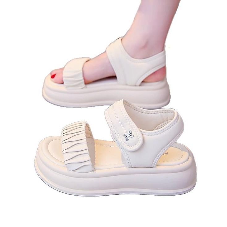 Platform Sports Sandals Women's Outer Wear 2025 New Summer Not Tired Feet Velcro Show High Casual Beach Roman Shoes