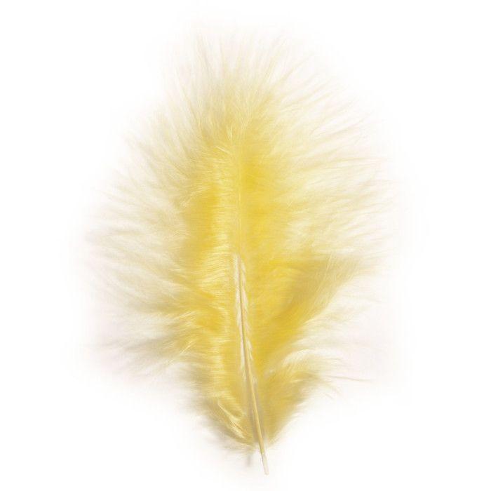 Plume duvetée Jaune 10-15 cm 15 pièces