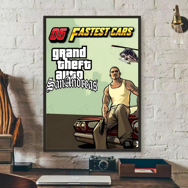 Poster modern joc video G-Grand Theft Auto GTA5 artă HD lipicios de perete impermeabil casă living dormitor bar decorațiune estetică