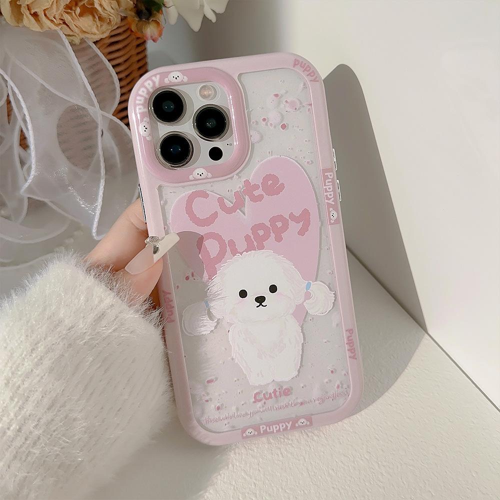 Applicable iPhone16Super cute loving puppy15Mobile phone shell for iphone17ProMax Magnetic Attraction14Acrylic12Hard