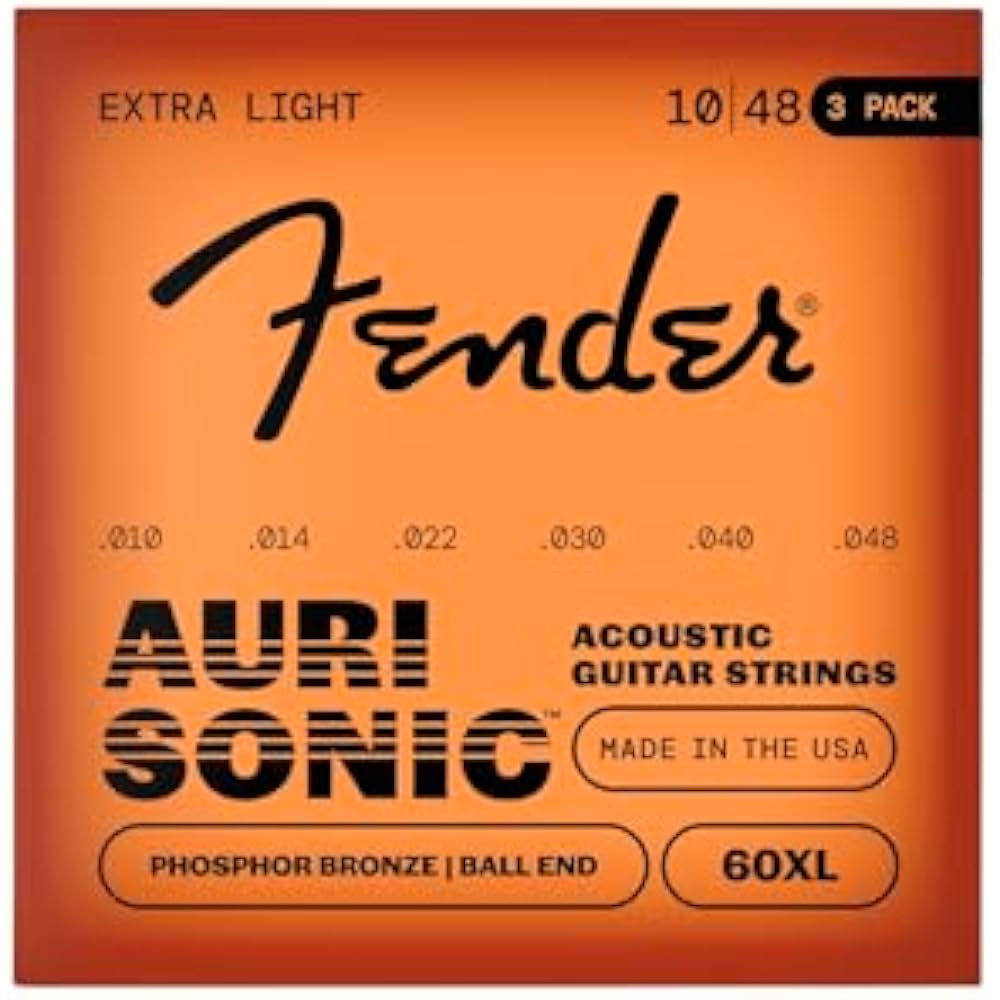 Fender Fender Acoustic Guitar Strings AuriSonic™ 60XL Acoustic Guitar Strings, Phosphor Bronze, G...