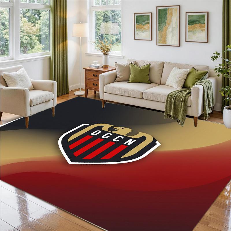 OGC Nice FC Design Crystal Velvet Rug Soft Decorative Mat for Bedroom Entrance