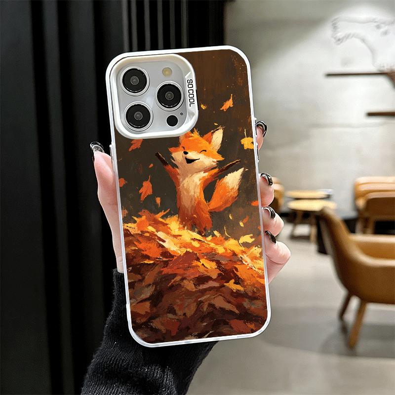 Cartoon Fox Animal Soft Phone Case for iPhone 15 16 17 Pro Max 17Air 16E 14 Plus 13 12 Mini Shockproof Cover Back Shell