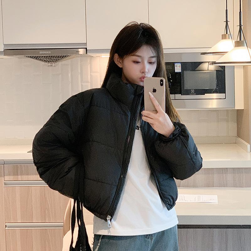 Women's short cotton-padded jacket winter new European and American small stand-up collar down cotton-padded jacket women's thickened