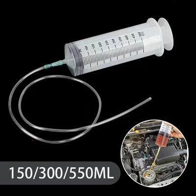 Large Vacuum Capacity Syringe 100/200/300/500ml Reusable Syringe Oil Pump with 1m Hose Pet Nutrition Feeding Metering Pump