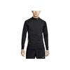 Nike Pro Embroidered Logo Solid Long Sleeve Fitness Top Men Tops Black DQ6608-010