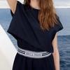 FILA Emerald Trendy Versatile Comfortable Letter Sleeveless Dress Women dresses Dark-Blue F11W524302F-NV